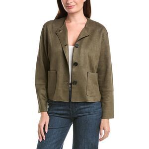 Picadilly Womens  Button Front Jacket, Green